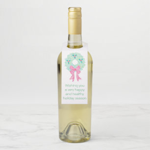 Holiday Wreath Bottle Tag by Sue Weidlich