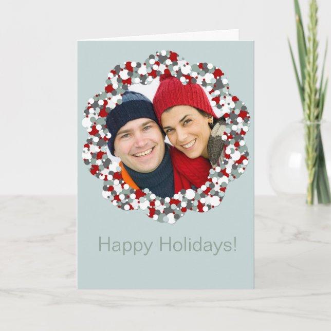 Holiday Wreath Design Photo Template Christmas (Front)
