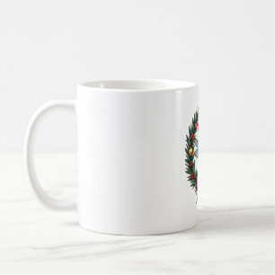 Holiday Wreath Dragonfly Coffee Mug