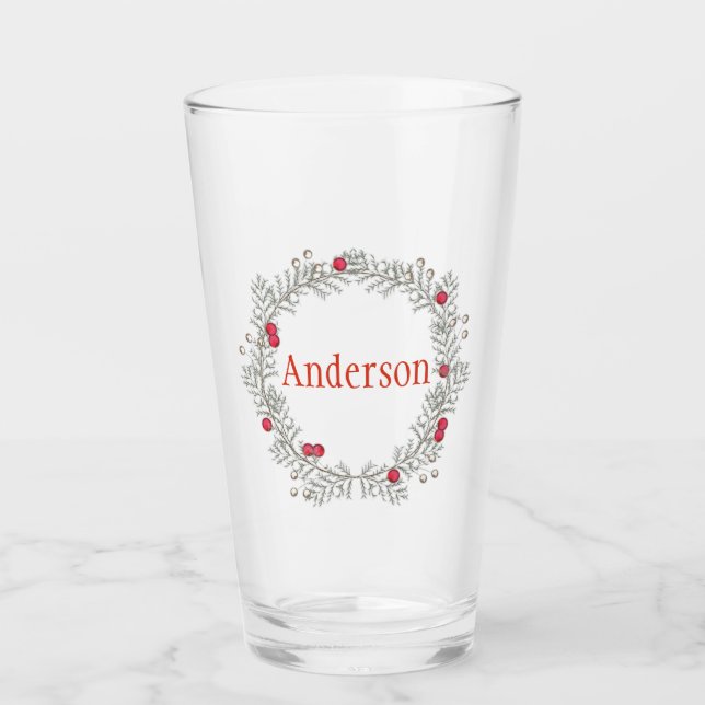 Holiday Wreath Editable Glass (Front)