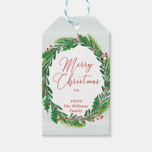 Holiday Wreath Gift Tags