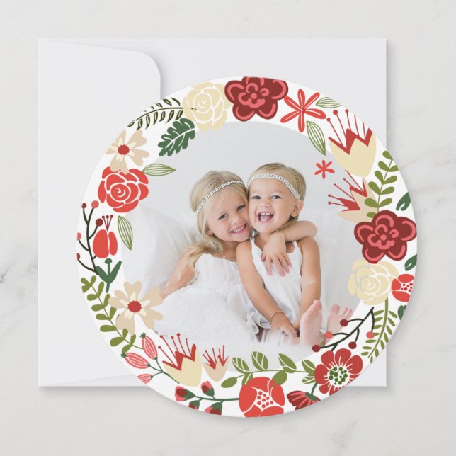Holiday Wreath | Holiday Photo Card (Front)