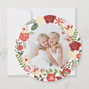 Holiday Wreath   Holiday Photo Card
