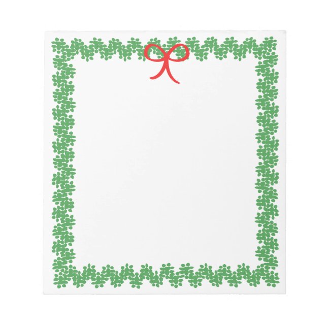Holiday Wreath Notepad (Front)