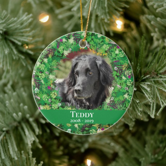 Holiday Wreath Pet Ceramic Tree Decoration (Tree)