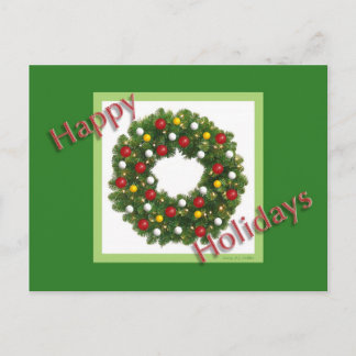 Holiday Wreath Postcard