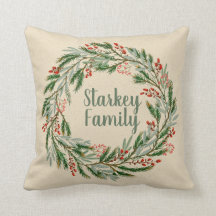 Holiday Wreath, Red Berries, Pine & Eucalyptus