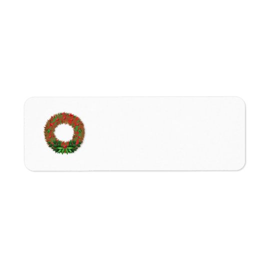 Holiday Wreath Return Address Label