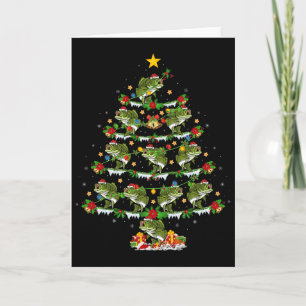Holiday Xmas Lighting Santa B Fish Christmas Tree  Card