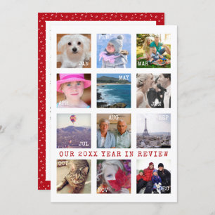 Holiday Year In Review Custom 12 Photo Collage