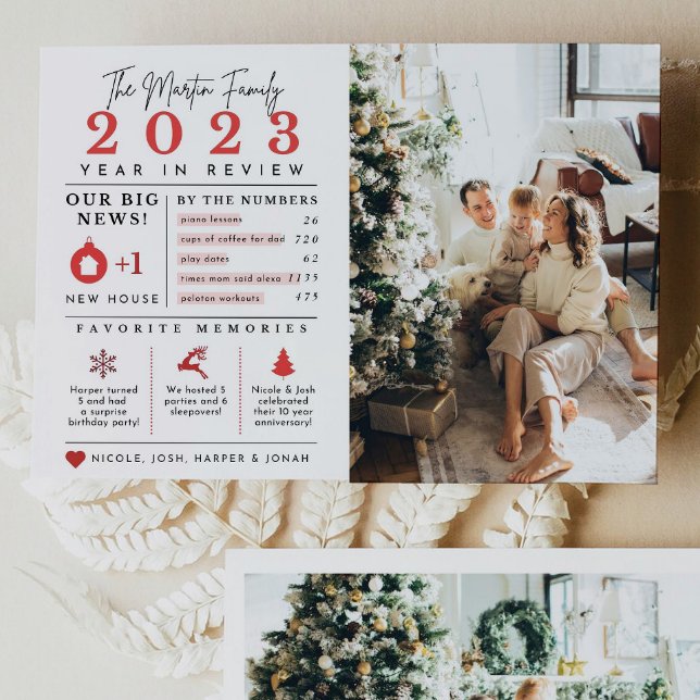 Holiday Year In Review Infographic Christmas Card (Creator Uploaded)