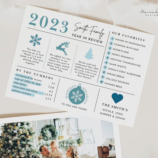 Holiday Year In Review Infographic Christmas Card (Creator Uploaded)