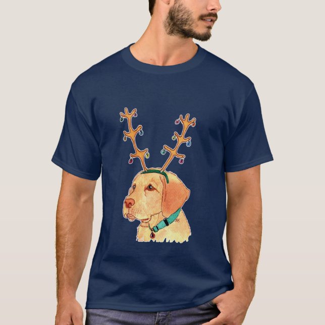 Holiday Yellow Lab t-shirt (Front)