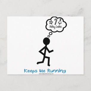 HolidayCookies Keeps Me Running Holiday Postcard