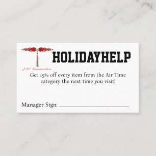 HOLIDAYHELP Coupon Business Card