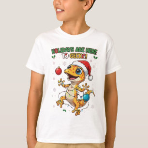 Holidays Are Here to Gecko – Cute Christmas Gecko T-Shirt