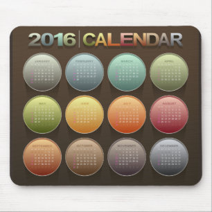 Holidays Calendars 2016 Mouse Mat