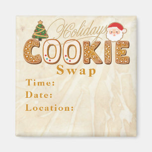 Holidays Cookies Swap Invitation  Magnet