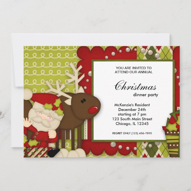 Holidays dinner invitation (Front)