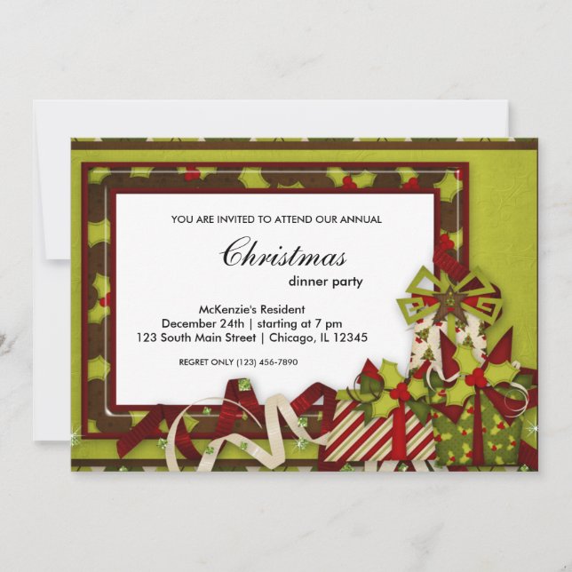 Holidays dinner invitation (Front)