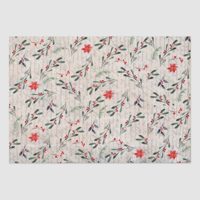 holidays floral decorative tissue paper (Front)