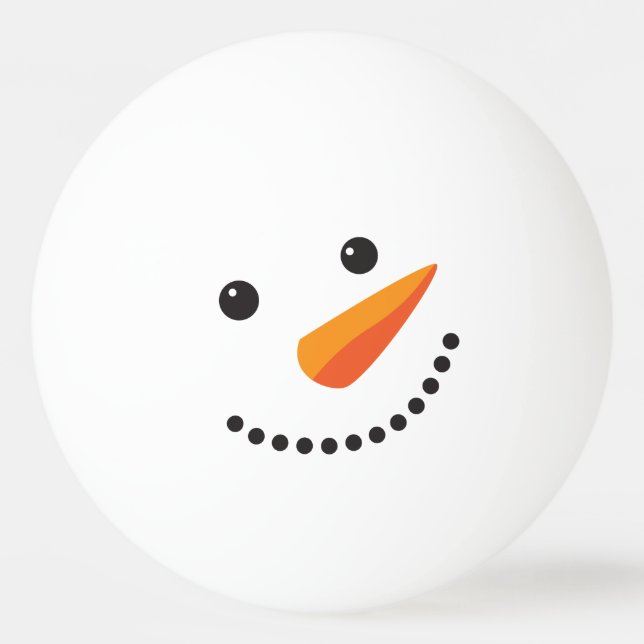Holidays Frosty Snowman Ping Pong Face Ping Pong Ball (Back)