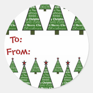 Holidays Gift Tag Sticker