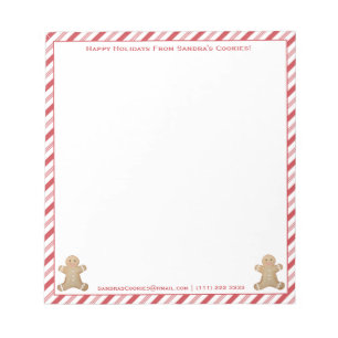 Holidays Gingerbread Man Cookies Personalized Not Notepad