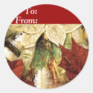 Holidays Greetings_ Classic Round Sticker