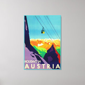 Holidays In Austria ~Vintage Travel Canvas Print