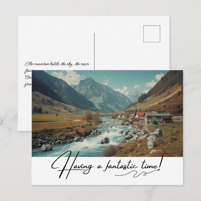 Holidays in the Village Holiday Postcard (Front/Back)