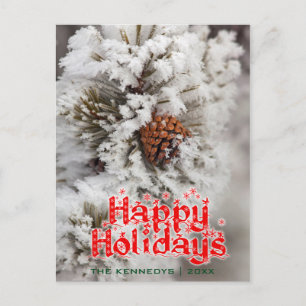 Holidays - Lodgepole Pine cone - Yellowstone Holiday Postcard