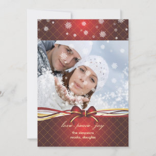 Holidays photocards, customise your text (back) holiday card
