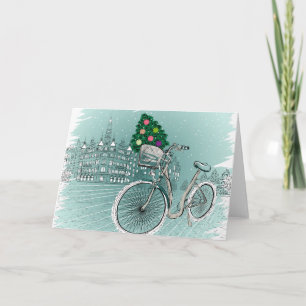 Holidays Postcard With Holidays Tree