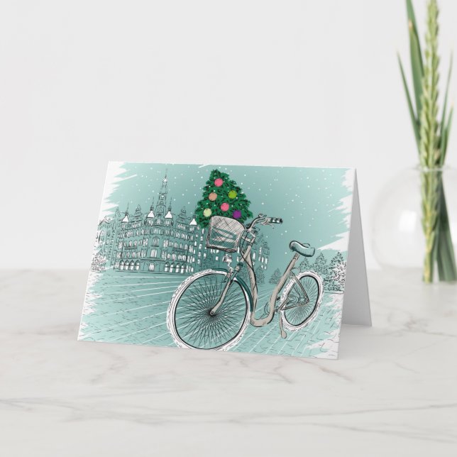 Holidays Postcard With Holidays Tree (Front)