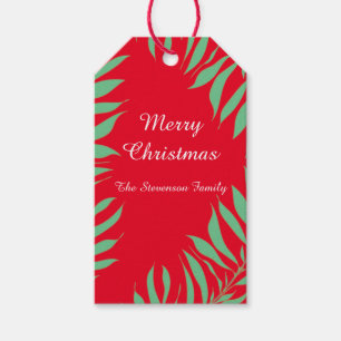 Holidays Red and Green Gift Tags