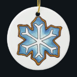 Holidays Snowflake Snow Flake Christmas Hanukkah Ceramic Tree Decoration<br><div class="desc">Features an original marker illustration of a classic holiday cookie shaped like a blue snowflake. Perfect for Christmas or Hanukkah!

This illustration is also available on other products. Don't see what you're looking for? Need help with customisation? Contact Rebecca to have something designed just for you.</div>