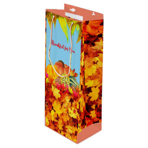 Holidays Thankful  Wine Gift Bag
