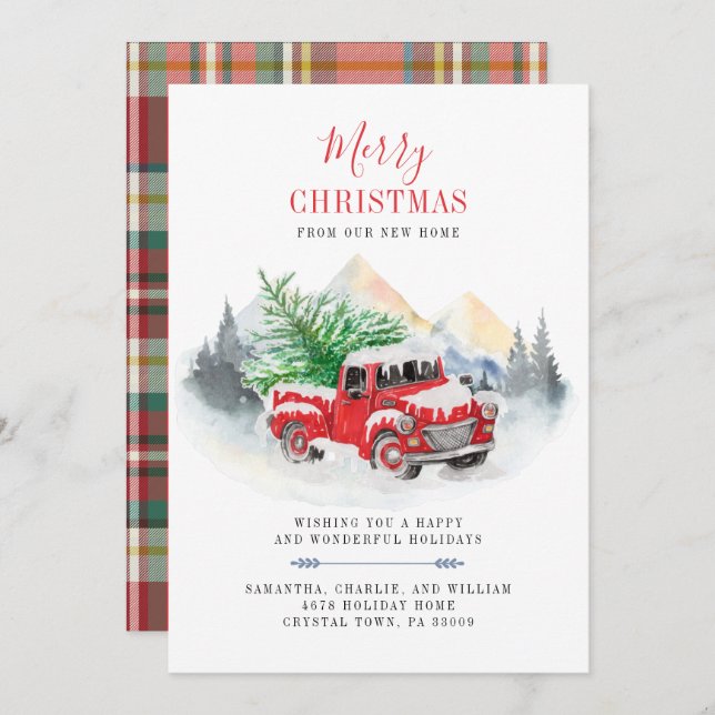 Holidays We've Move Christmas Home Moving Announcement (Front/Back)