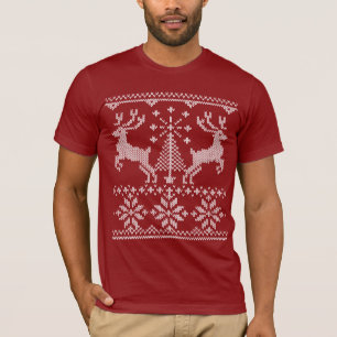 Holidays White Knit Ugly Sweater Ho Deer