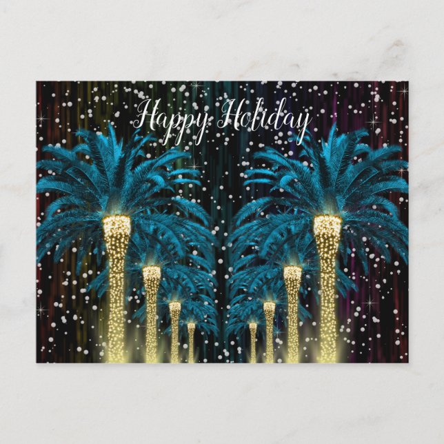 Holidays Winter Palm Holiday Postcard (Front)