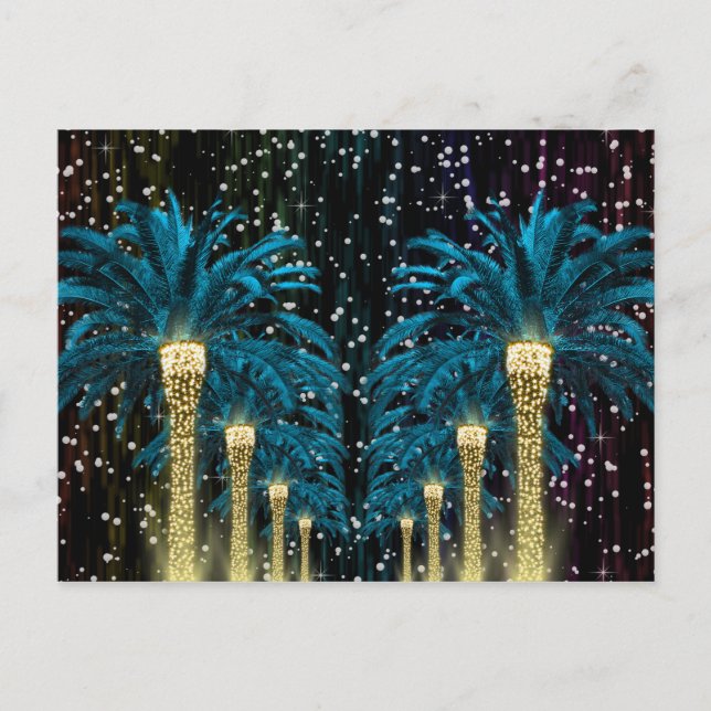 Holidays Winter Palm Postcard (Front)
