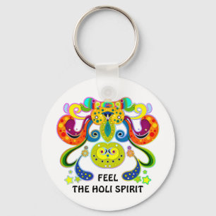 holiES - abstract happy holy Cow + your ideas Key Ring