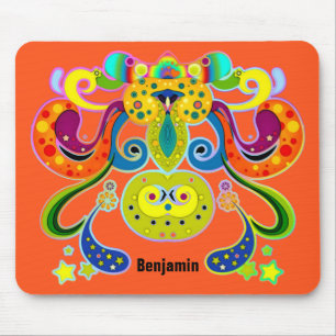 holiES - abstract happy holy Cow + your ideas Mouse Mat