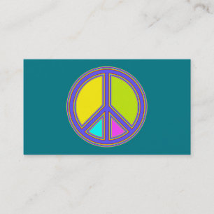 holiES - colourful PEACE sign + your ideas Business Card