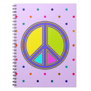 holiES - colourful PEACE sign + your ideas Notebook