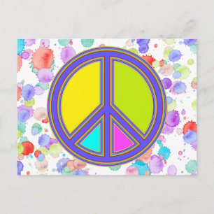holiES - colourful PEACE sign + your ideas Postcard