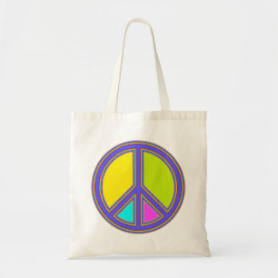 holiES - colourful PEACE sign + your ideas Tote Bag