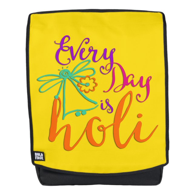 holiES - Every Day is Holi + your backgr. & ideas Backpack (Front)