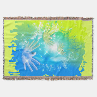 holiES - Flying Hands Pigeons ART Throw Blanket